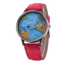 Load image into Gallery viewer, World Map Wristwatch