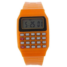 Load image into Gallery viewer, calculator wristwatch sports white