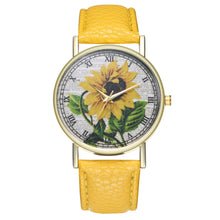 Load image into Gallery viewer, Yellow sunflower Wristwatch
