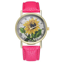 Load image into Gallery viewer, Yellow sunflower Wristwatch