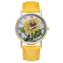 Load image into Gallery viewer, Yellow sunflower Wristwatch