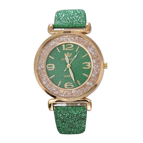 Green Luxury Women Wristwatch